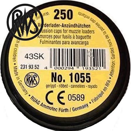 PERCUSSION CAPS 10 RWS #55 (1055)